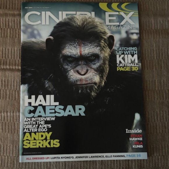 2/$40 CINEPLEX MAGAZINE JULY 2014 VOL 15 No 7 Dawn of the Planet of the Apes - Picture 1 of 3